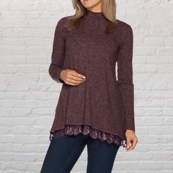 5/$20 LOGO Mock Neck Tunic (Fits up to Medium)